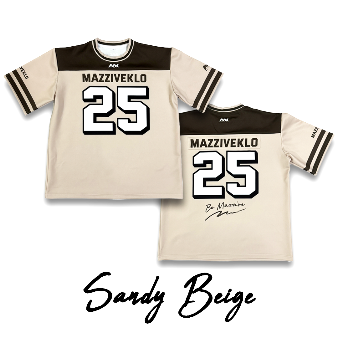 Mazzive Klo 2025 Oversized Jersey with Sew-on nameplate-Sandy Beige